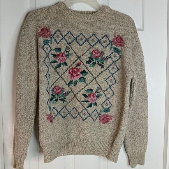 Eddie Bauer Sweaters - Vintage Wool Blend Cottage Core Sweater Size Medium by Eddie Bauer
